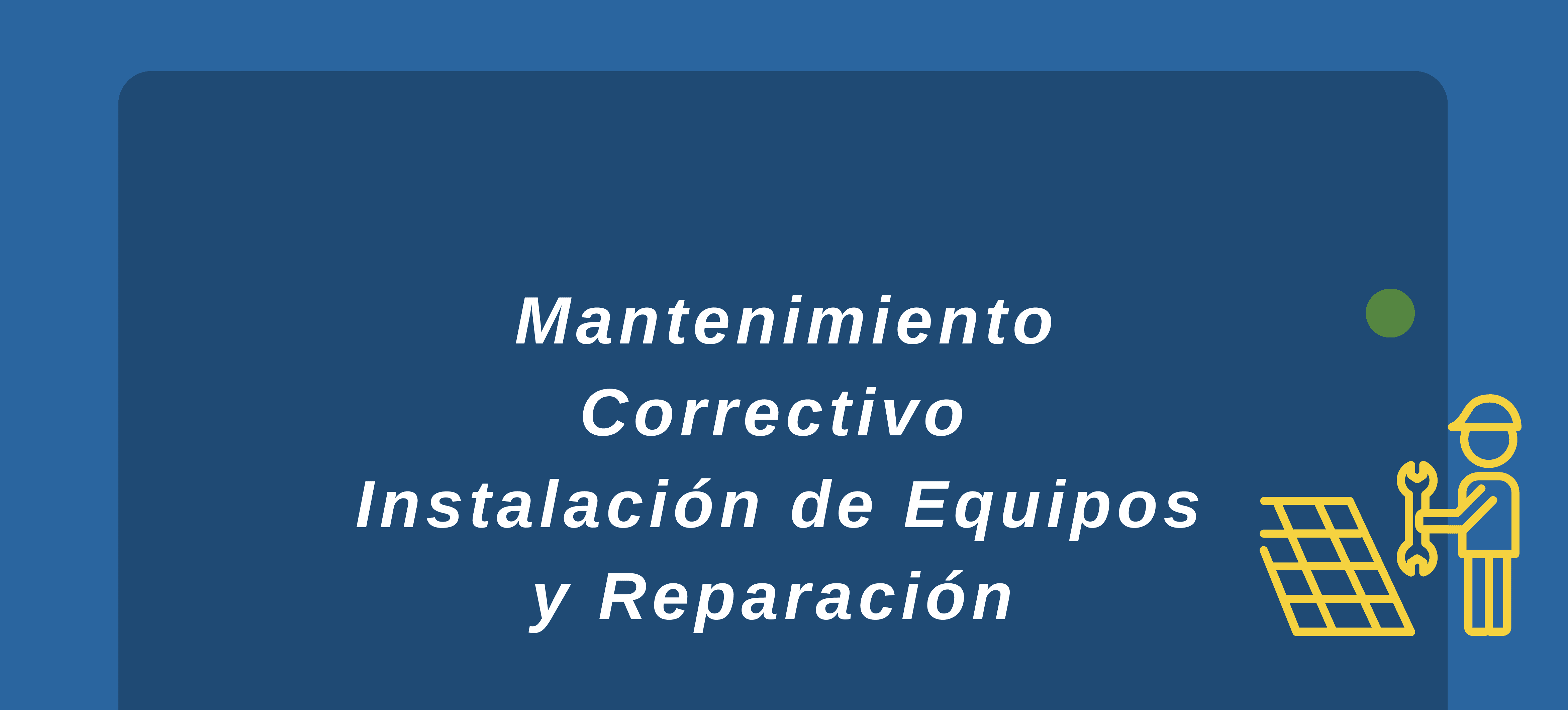 Mantenimiento Correctivo Instalación de Equipos y Reparación IPM Ingenieros